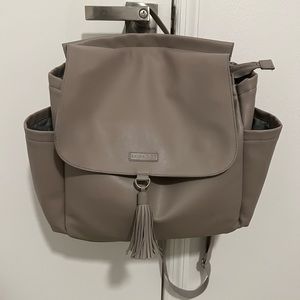 Taupe leather SKIP HOP Diaper Bag